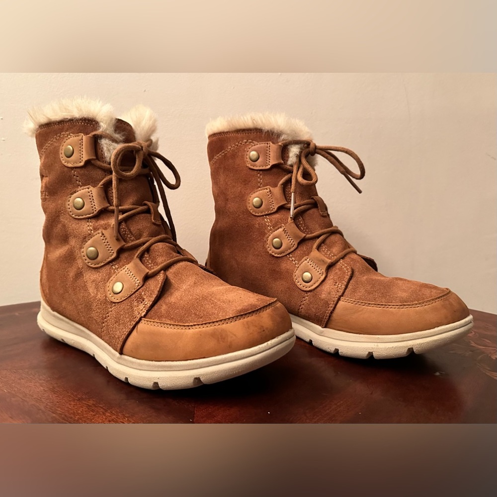 Sorel Women Explorer Joan boots Carmel Brown Color: Camel Brown, Size: US 10